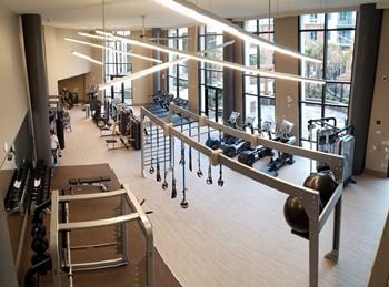 Fitness center with cardio equipment & free weights